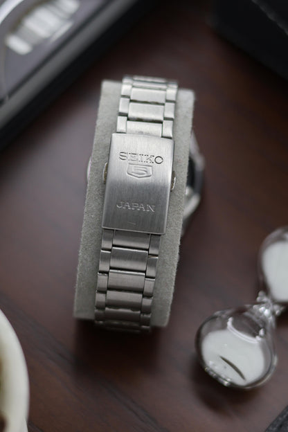 Seiko 5 Railway Time White Dial with Glass Back - Automatic Vintage Watch (Pre Owned) - A365