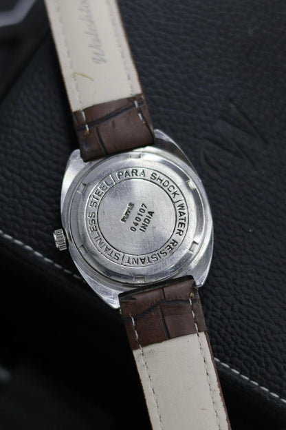 (Super Rare) Vintage HMT Chethan Coffee Brown TV Dial - in Original Condition - Mechanical Hand Winding Watch (Pre Owned) - SE644