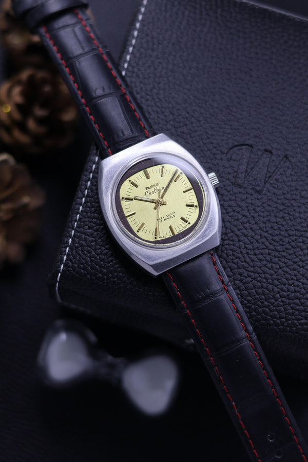 Vintage HMT Chethan Champagne TV Dial - in Original Condition - Mechanical Hand Winding Watch (Pre Owned) - A615