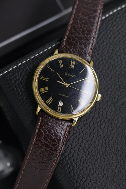 (Super Rare) Ardath Geneve Swiss Automatic Black Dial - Automatic Swiss Vintage Watch (Pre Owned) - SE725