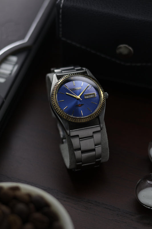 (Super Rare) Citizen Eagle 7 Blue Sunray Dial with Fluted Bezel - Automatic Vintage Watch (Pre Owned) - A322