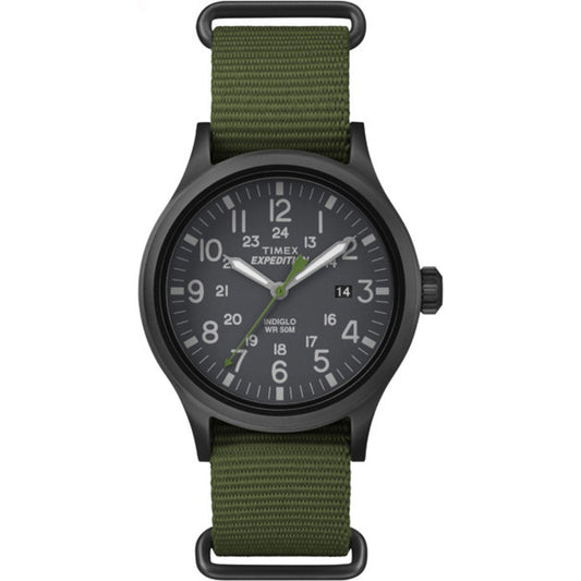 TIMEX Expedition Scout 40mm TW4B04700J Black Dial with Green Nylon Strap (Imported)