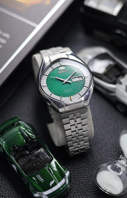 (Super Rare) Orient Crystal Emerald Green Dial - Automatic Vintage Watch (Pre Owned) - SE538