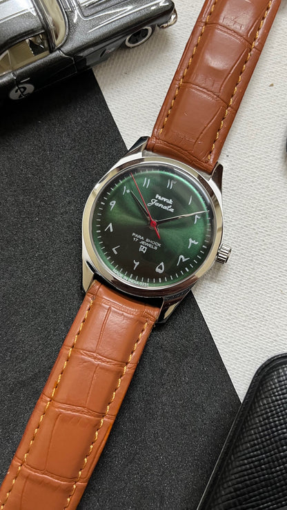 HMT Janata - SUNBURST ARABIC GREEN Dial