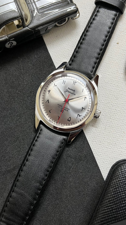 HMT Janata - SUNBURST ARABIC SILVER Dial