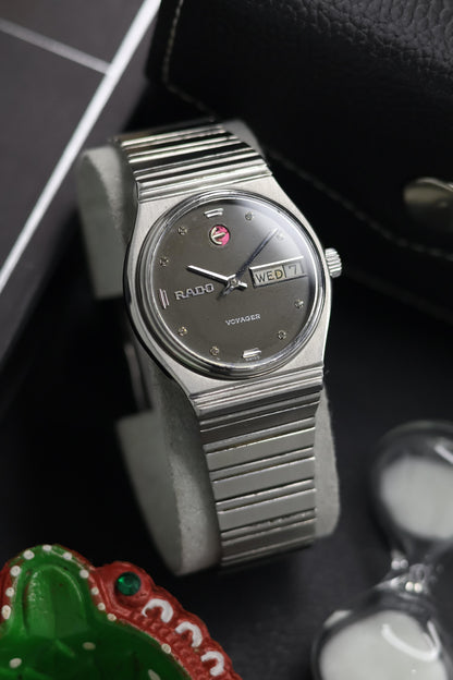 (Super Rare) RADO VOYAGER Grey Dial - Swiss Vintage Watch (Pre Owned) - SE870