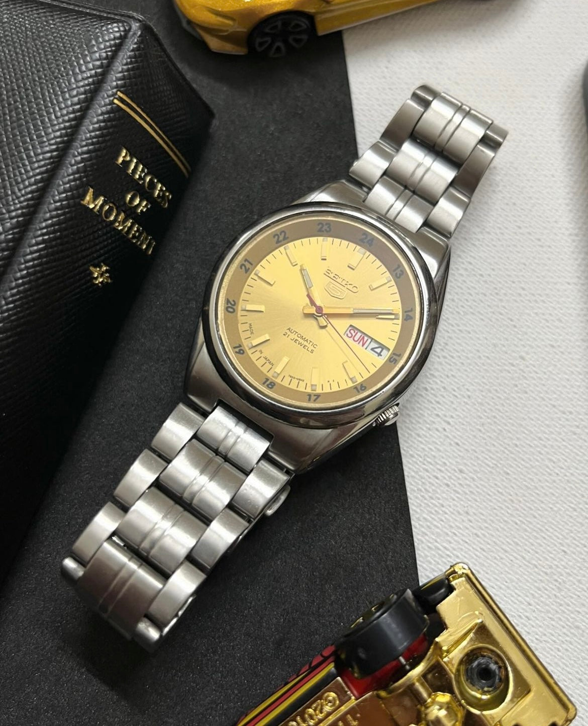 Seiko 5 Railway Time Gold Dial (Pre-owned)