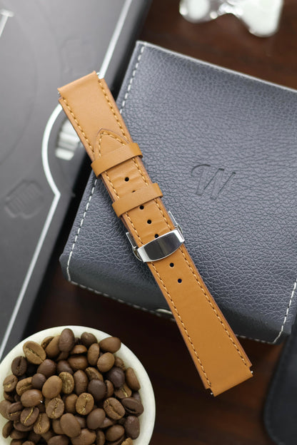 Premium Fitted 18mm Quick-Release Leather Strap + FREE Strap Tool!