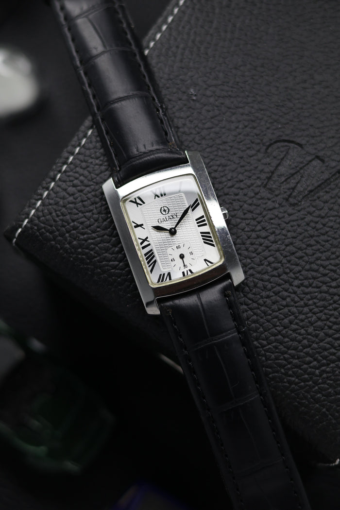 (Super Rare) GALAXY SWISS TANK White Dial with Small Seconds - Quartz Swiss Vintage Watch (Pre Owned) - SE900
