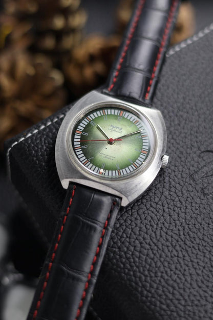 (Super Rare) Vintage HMT Ajeeth Green Dial - in Original Condition - Mechanical Hand Winding Watch (Pre Owned) - A547