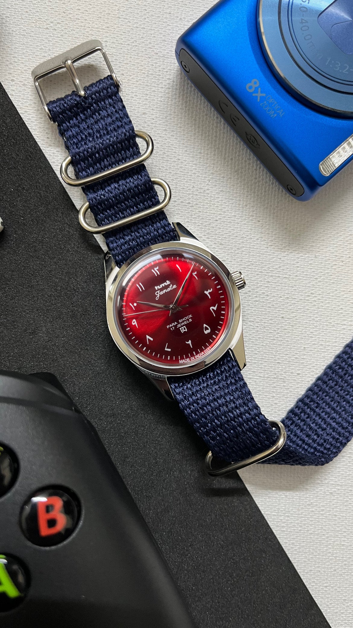 HMT Janata - SUNBURST ARABIC RED Dial