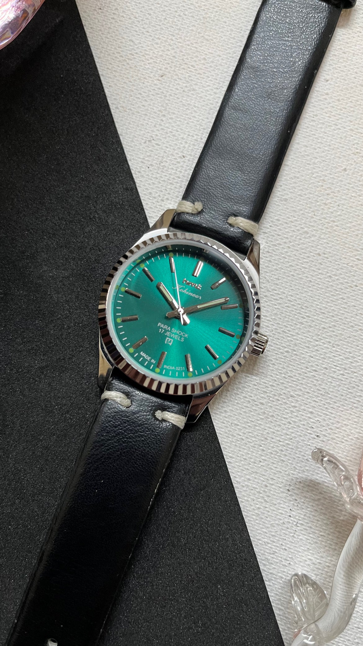 Fluted HMT Kohinoor - AQUA / TIFFANY BLUE SUNBURST