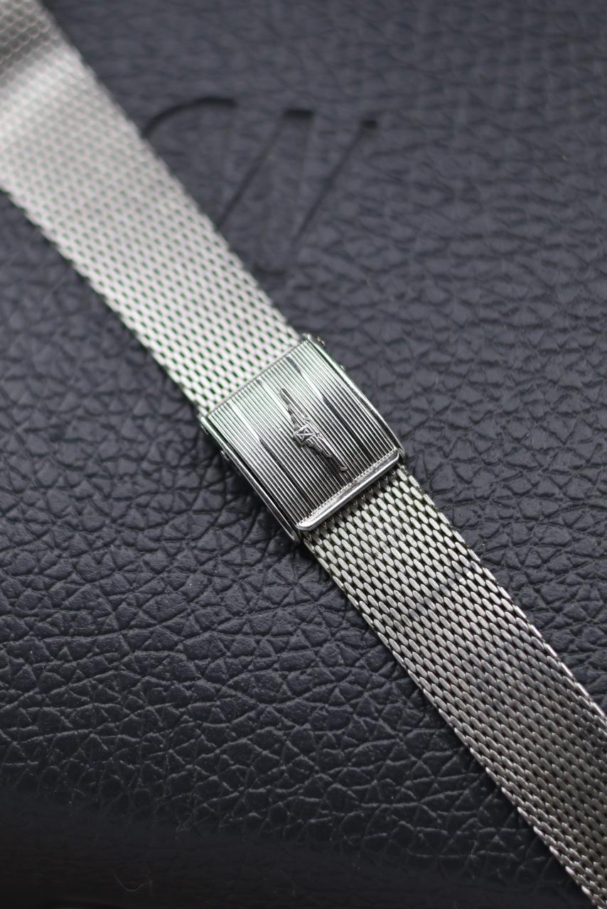 (Extremely Rare) LONGINES Ladies 17J Mechanical Hand-Winding Silver Dial with Integrated Mesh Bracelet - Swiss Vintage Watch (Pre Owned) - SE526