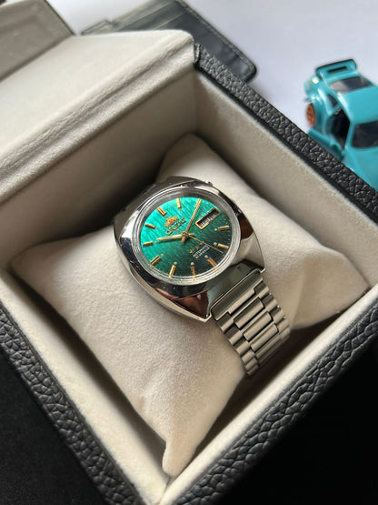 (Super Rare) Orient Tri-Star Crystal Turquoise Textured Dial (Pre Owned)