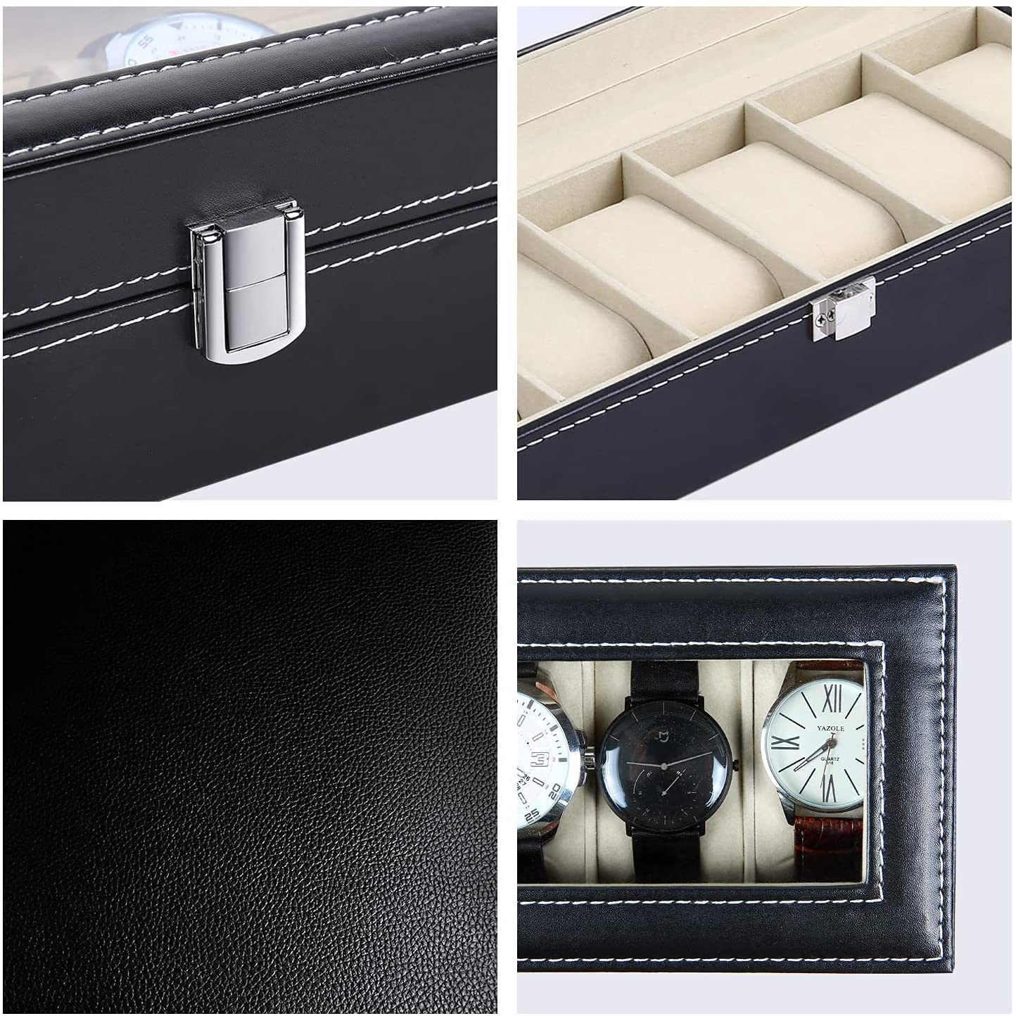 6-Slot Watch Organiser / Storage Box with Display Screen