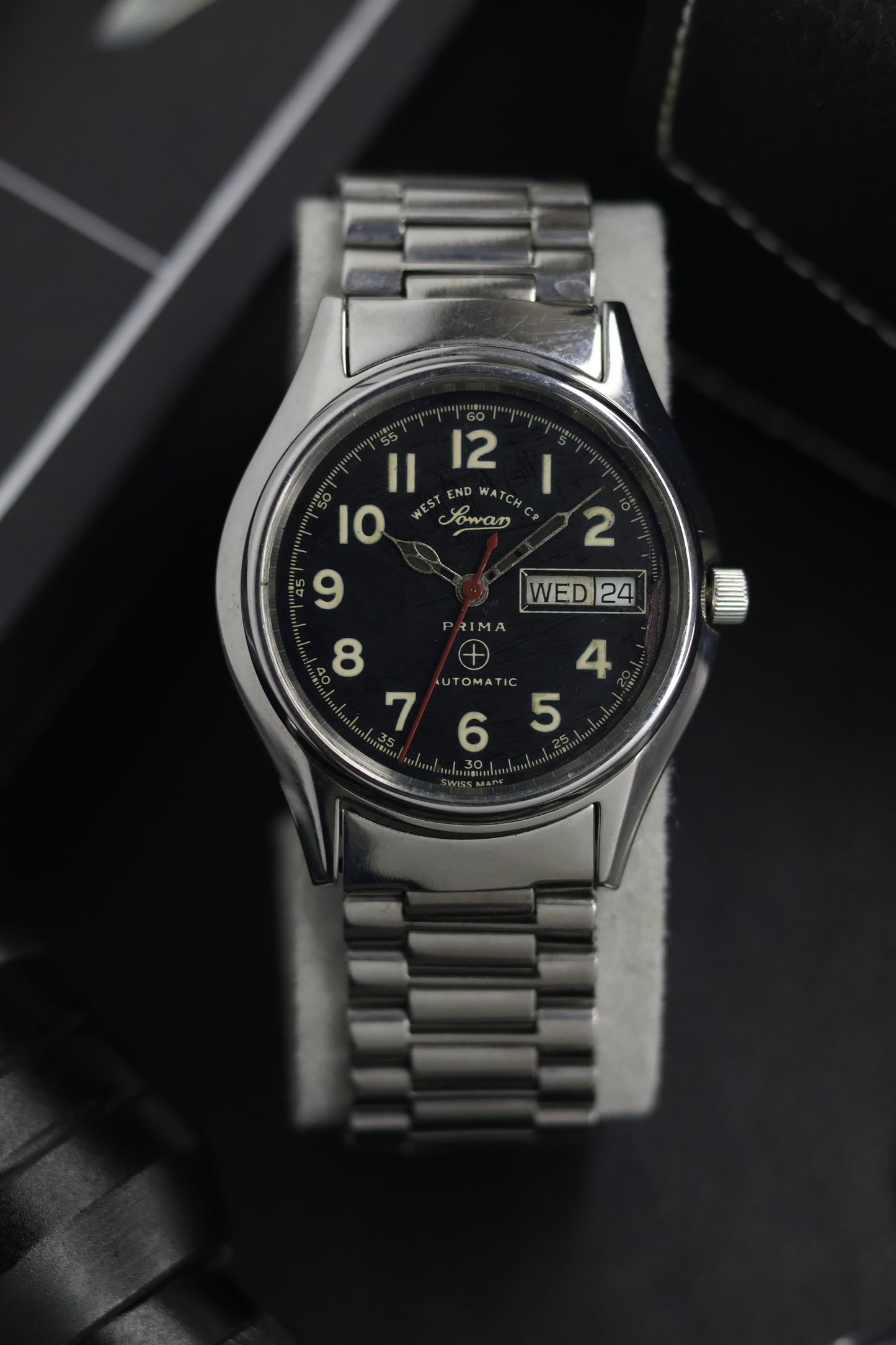 (Super Rare) West End Watch Co. SOWAR Black Dial - Automatic Swiss Vintage Watch (Pre Owned) - SE782
