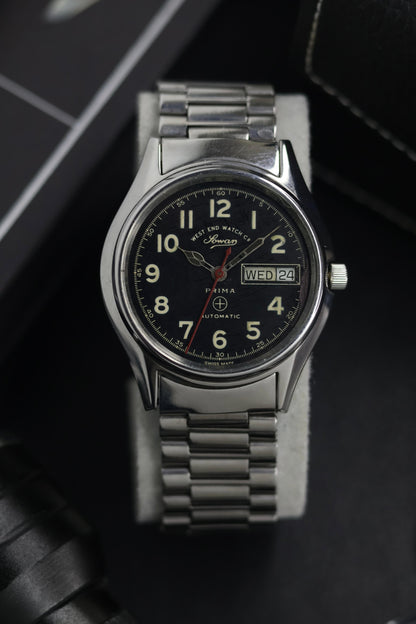 (Super Rare) West End Watch Co. SOWAR Black Dial - Automatic Swiss Vintage Watch (Pre Owned) - SE782