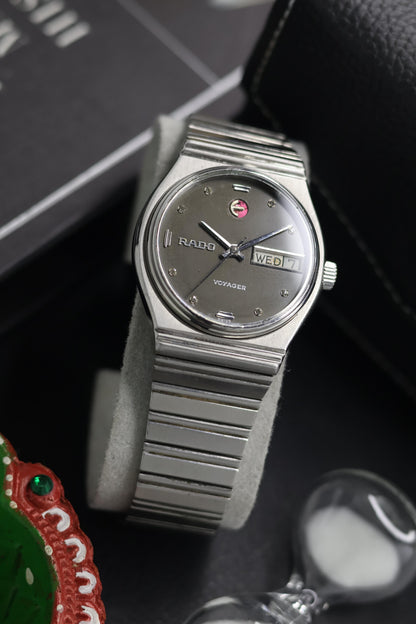 (Super Rare) RADO VOYAGER Grey Dial - Swiss Vintage Watch (Pre Owned) - SE870