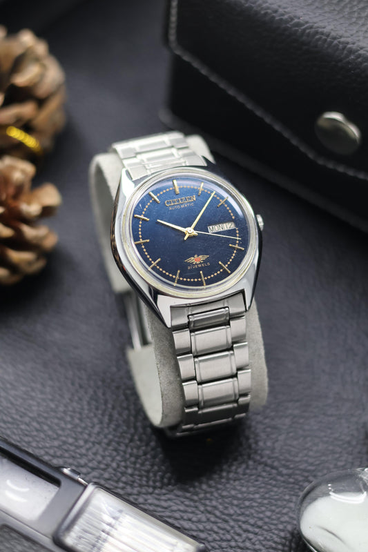 (Super Rare) Citizen Eagle 7 Navy Blue Lacquered Dial - Automatic Vintage Watch (Pre Owned) - SE600