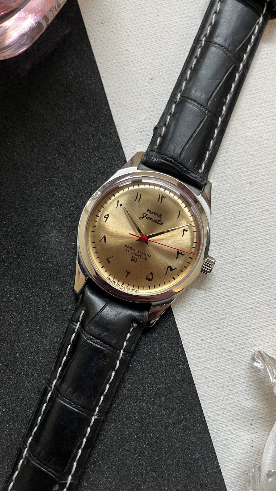 HMT Janata - SUNBURST ARABIC GOLD Dial