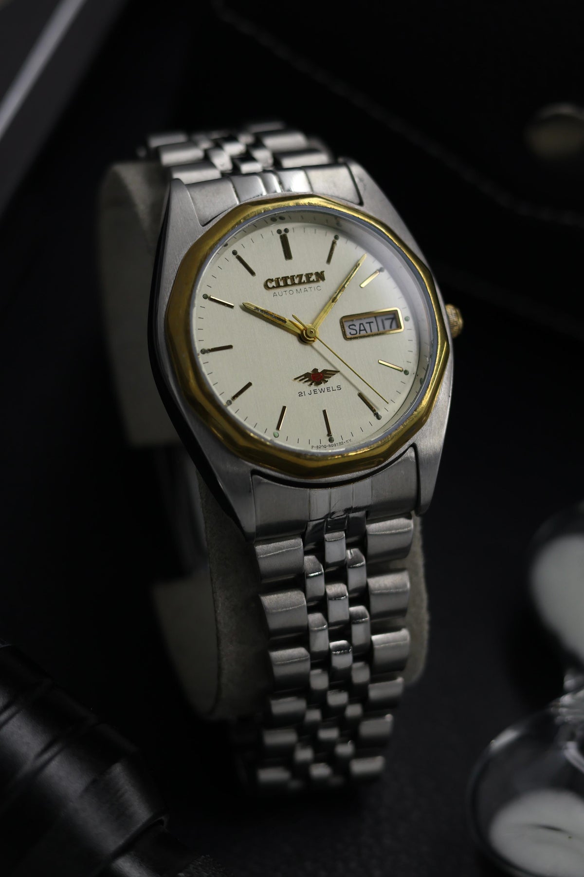 (Super Rare) Citizen Eagle 7 Champagne Dial with Gold Plated Dodecagonal Bezel - Automatic Vintage Watch (Pre Owned) - SE729