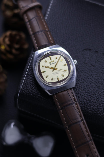 Vintage HMT Chethan Champagne TV Dial - in Original Condition - Mechanical Hand Winding Watch (Pre Owned) - A594