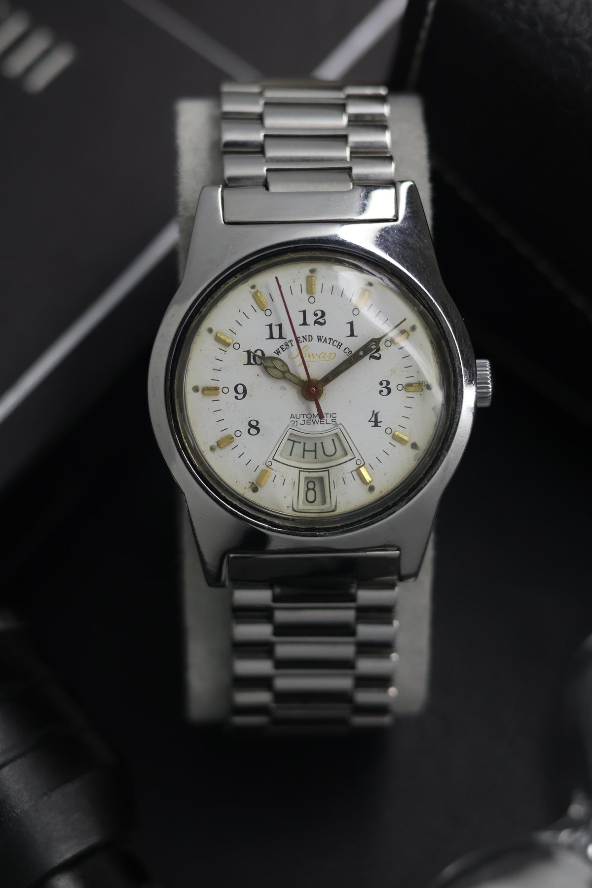 (Super Rare) West End Watch Co. SOWAR White Dial - Automatic Swiss Vintage Watch (Pre Owned) - SE832