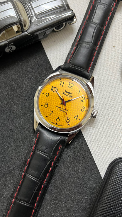 HMT Pilot Graph Dial- YELLOW