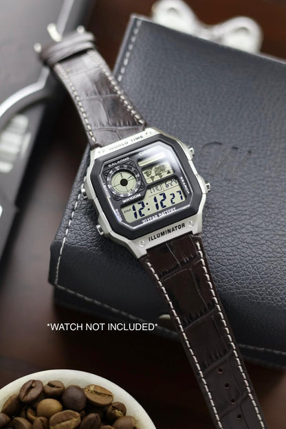 Leather Strap for CASIO AE1200 Series - with FREE Strap Tool!