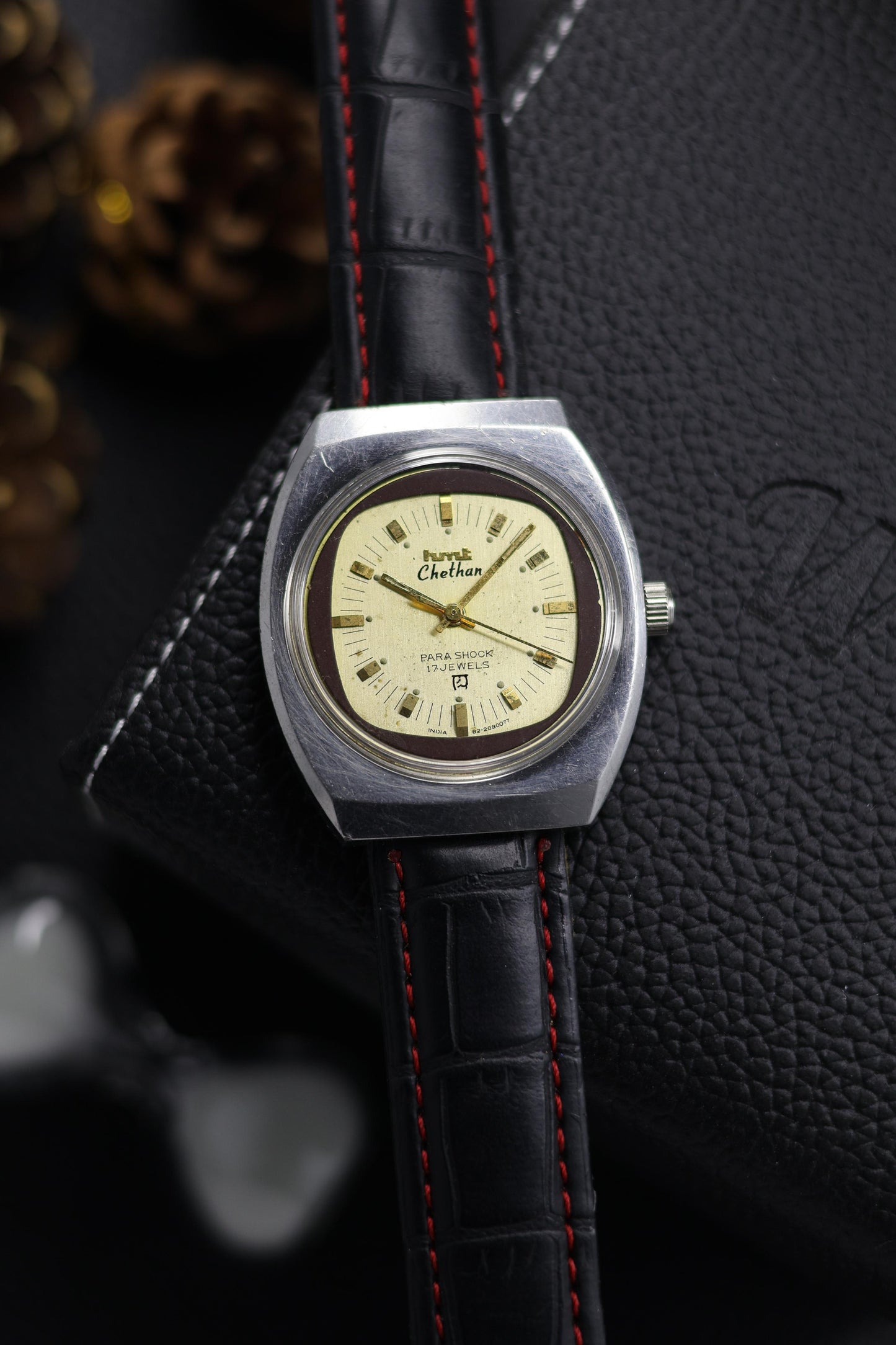 Vintage HMT Chethan Champagne TV Dial - in Original Condition - Mechanical Hand Winding Watch (Pre Owned) - A580