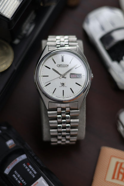 (Super Rare) Citizen Automatic Crystal 7 White Dial with Jubilee Bracelet - Automatic Vintage Watch (Pre Owned) - SE523
