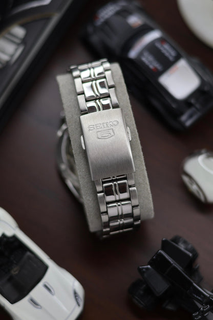 Seiko 5 Railway Time White Dial with Glass Back - Automatic Vintage Watch (Pre Owned) - SE469