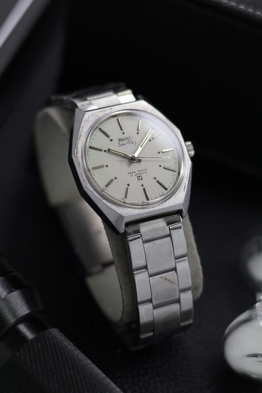 (Super Rare) Vintage HMT Sartaj White Dial - in Original Condition - Mechanical Hand Winding Watch (Pre Owned) - SE568