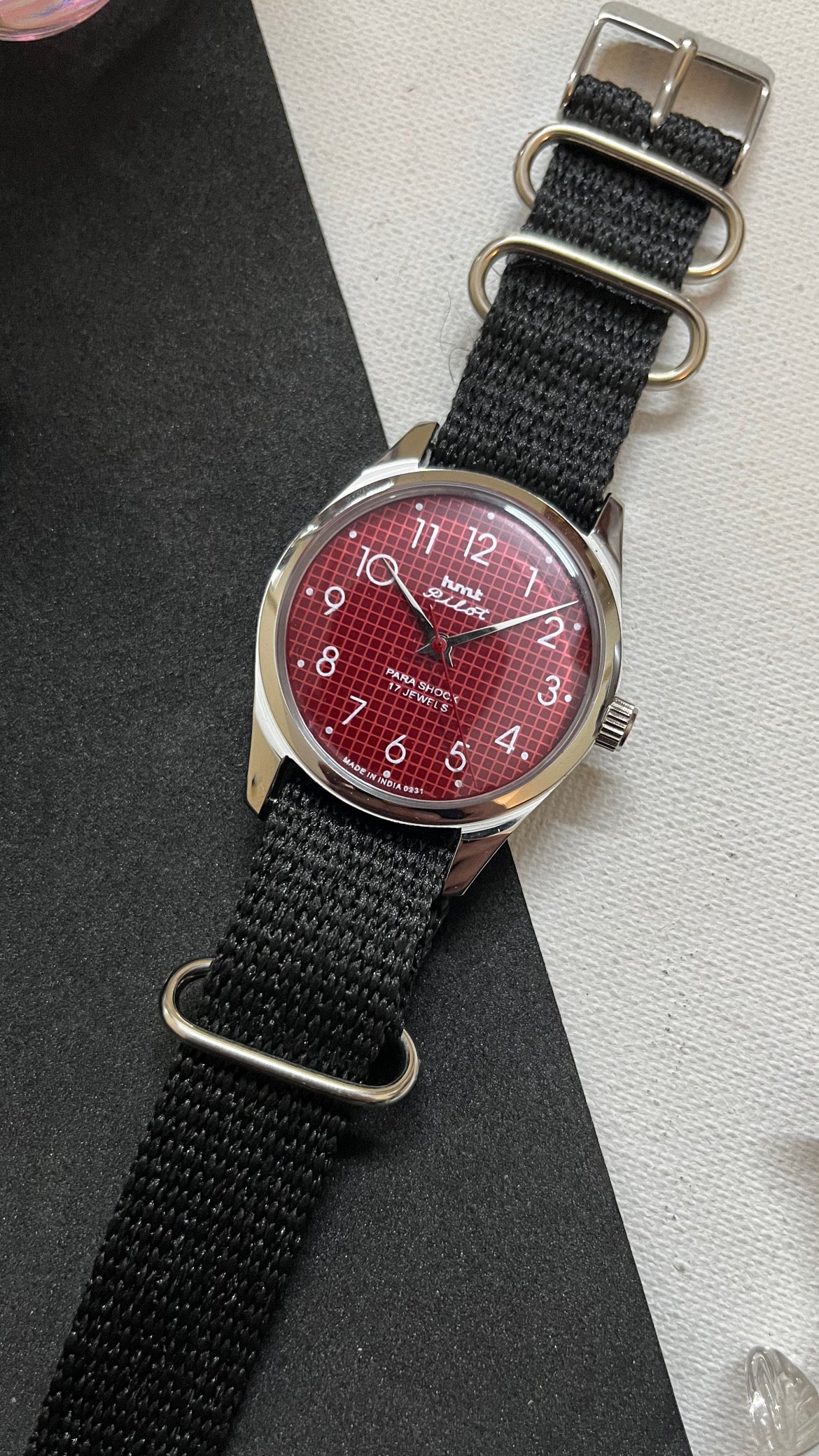 HMT Pilot Graph Dial - RED