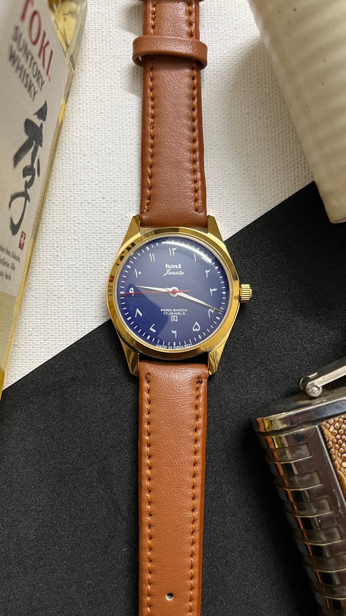 Gold Case HMT Janata Arabic - NAVY BLUE