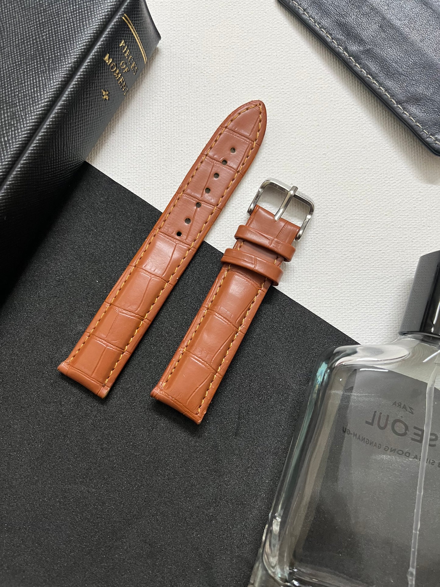 Tan Brown Croc Leather Strap (18mm)