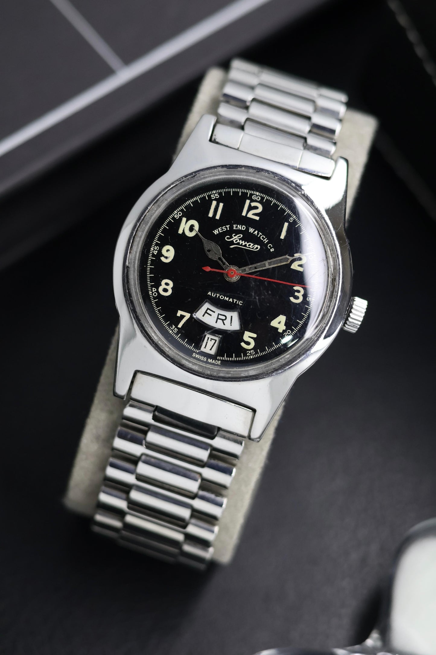 (Super Rare) West End Watch Co. SOWAR Black Dial - Automatic Swiss Vintage Watch (Pre Owned) - SE619