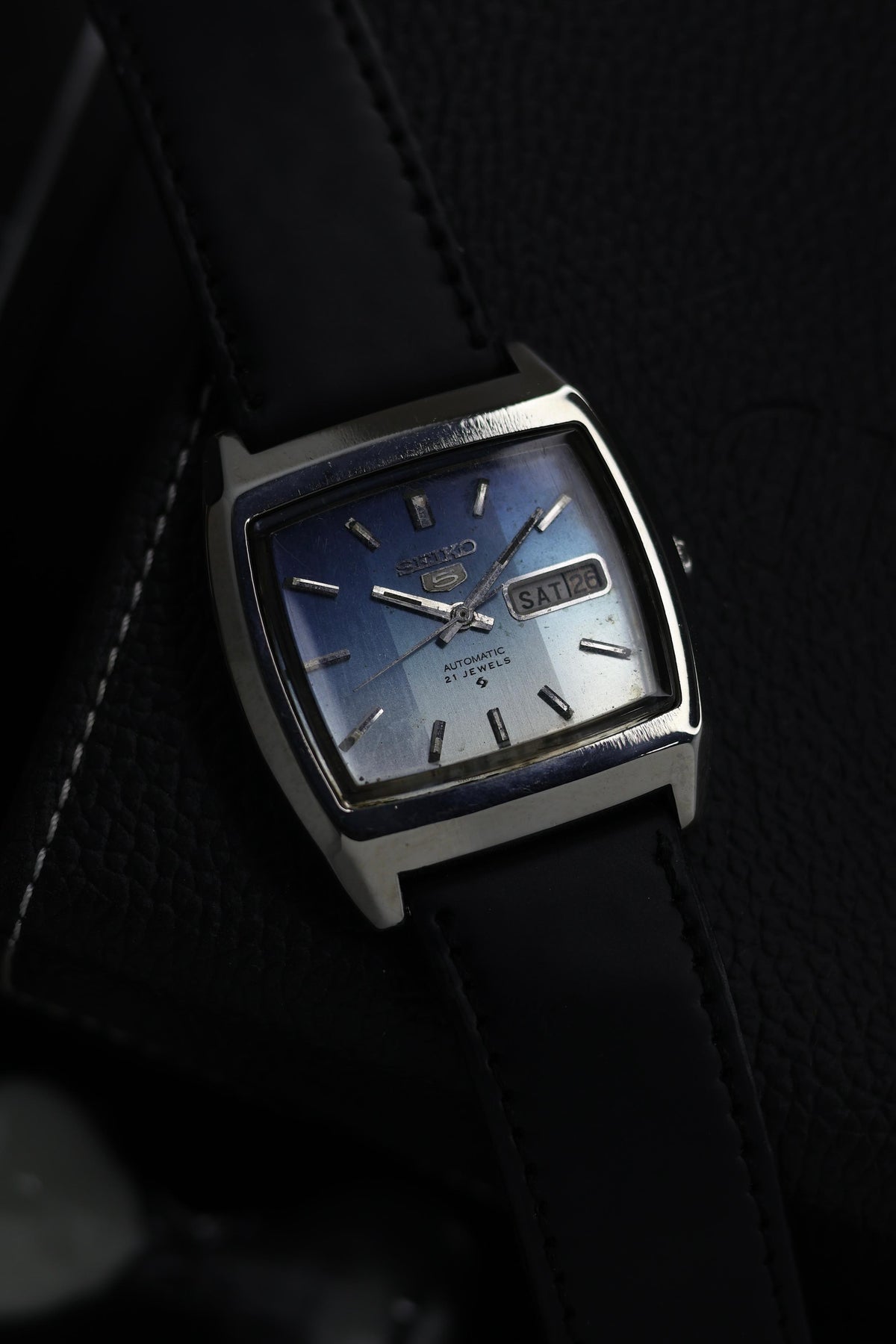 (Extremely Rare) 1976 Seiko 5 Blue TV Dial - Automatic Vintage Watch (Pre Owned) - SE745