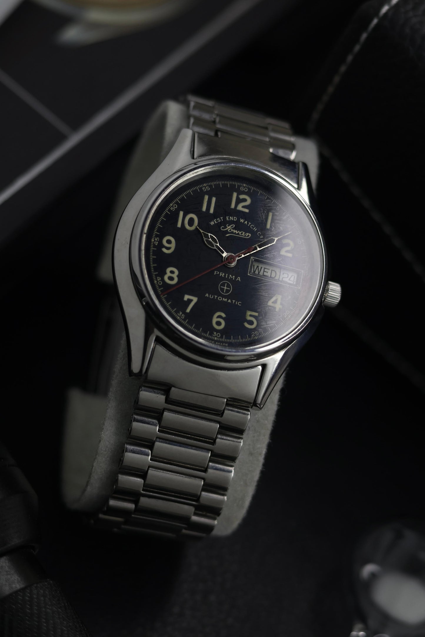 (Super Rare) West End Watch Co. SOWAR Black Dial - Automatic Swiss Vintage Watch (Pre Owned) - SE782