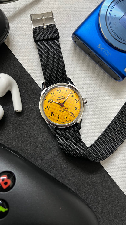 HMT Pilot Graph Dial- YELLOW