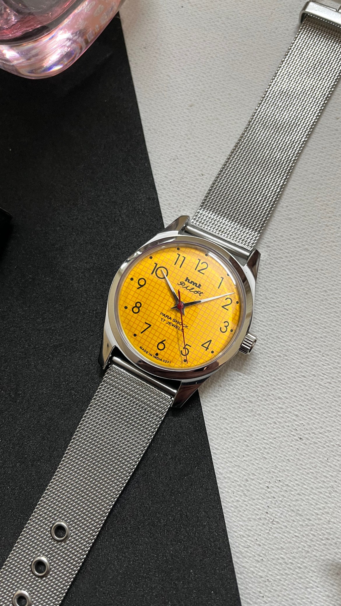 HMT Pilot Graph Dial- YELLOW