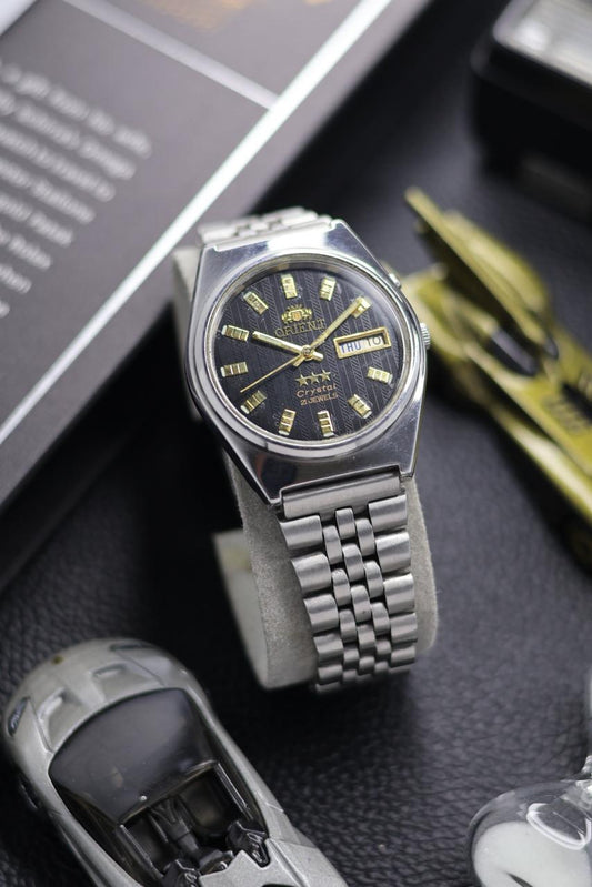 Orient Tri-Star Crystal Black Motif Dial - Automatic Vintage Watch (Pre Owned) - SE497