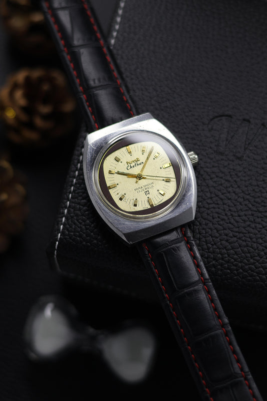 Vintage HMT Chethan Champagne TV Dial - in Original Condition - Mechanical Hand Winding Watch (Pre Owned) - A580