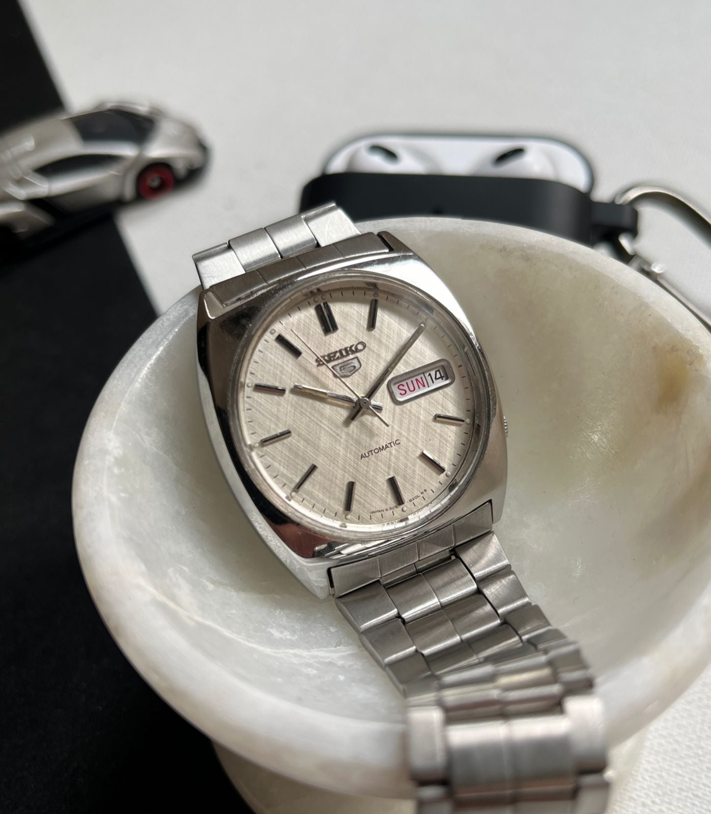 (Super Rare) 1980s Seiko 5 ‘GS’ Linen White Dial (Pre Owned)