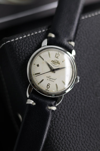 (Extremely Rare) Enicar Ultrasonic Seapearl Antimagnetic Hand Winding White Patina Dial - Swiss Vintage Watch (Pre Owned) - SE567