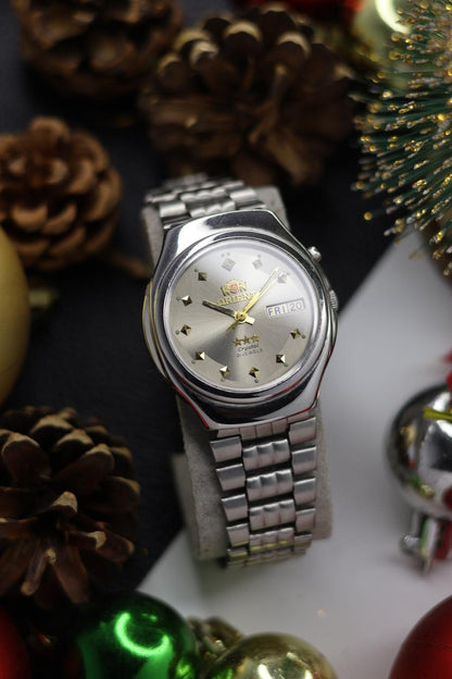 (Super Rare) Orient Tri-Star Crystal Silver Dial - Automatic Vintage Watch (Pre Owned) - SE511