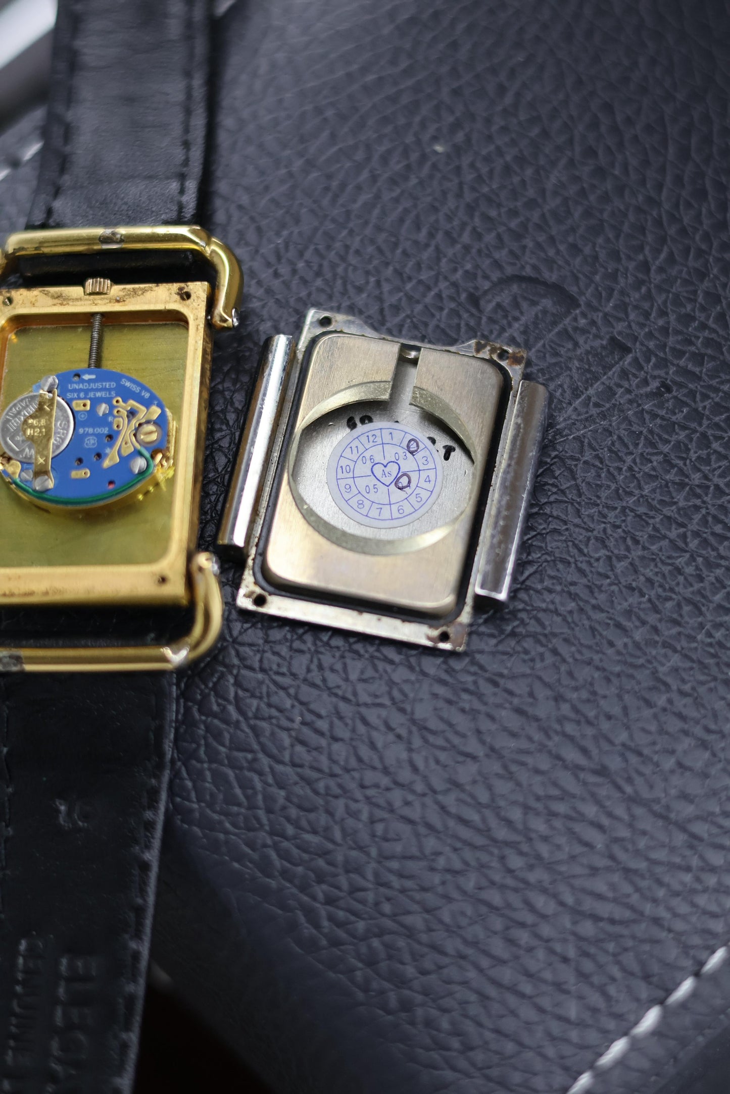 (Extremely Rare) TECHNOS SWISS Tank with Gold Plated Case - Swiss Vintage Watch (Pre Owned) - A231