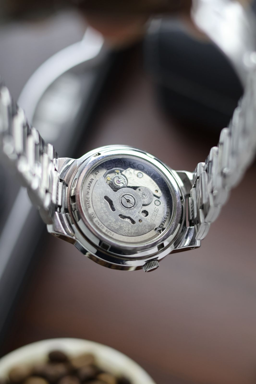 (Super Rare) Seiko 5 Silver Dial with Glass Back - Automatic Vintage Watch (Pre Owned) - SE418