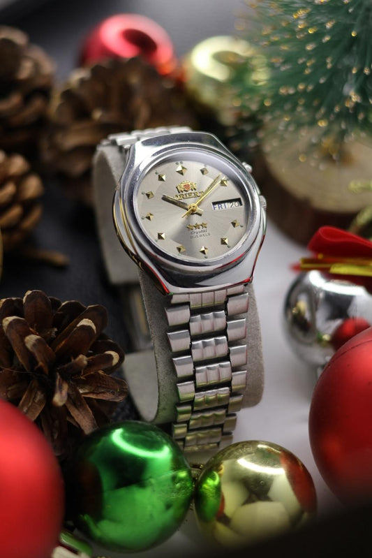 (Super Rare) Orient Tri-Star Crystal Silver Dial - Automatic Vintage Watch (Pre Owned) - SE511
