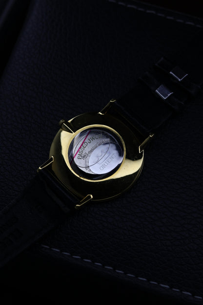 (JDM - Extremely Rare) NOS Orient Quartz Enamel Dial with 22K Gold Plated Case - Vintage Watch (Pre Owned)